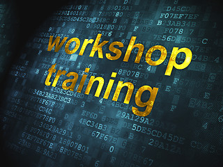 Image showing Education concept: Workshop Training on digital background