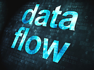 Image showing Information concept: Data Flow on digital background