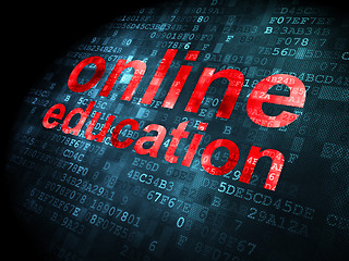 Image showing online education on digital background