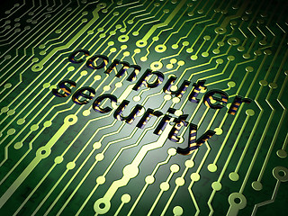 Image showing Protection concept: circuit board with word Computer Security