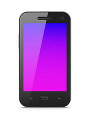 Image showing Beautiful smartphone on white background