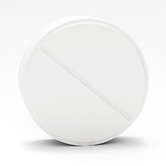 Image showing White pill on white background