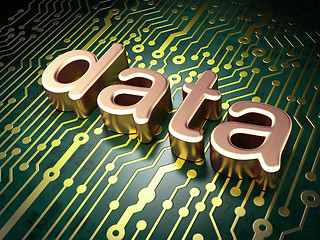 Image showing Information concept: circuit board with word data