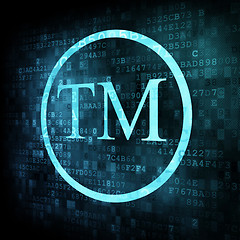 Image showing trademark symbol on digital screen