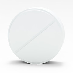 Image showing White pill on white background