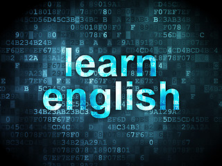 Image showing Education concept: learn english on digital background