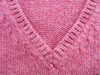 Image showing Woollen pink V