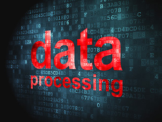 Image showing Information concept: Data Processing on digital background