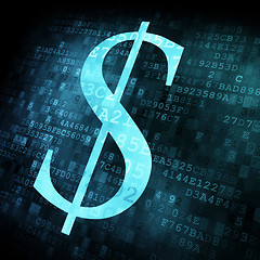 Image showing Dollar sign on digital screen