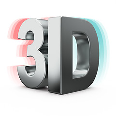 Image showing Metal 3D word on white