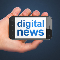 Image showing smartphone with Digital News