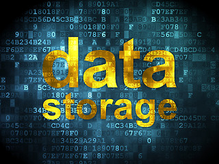 Image showing Information concept: data storage on digital background