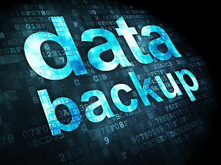 Image showing Information concept: data backup on digital background