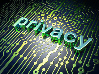 Image showing circuit board with word Privacy