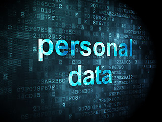 Image showing Information concept: personal data on digital background