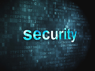 Image showing Protection concept: Security on digital background