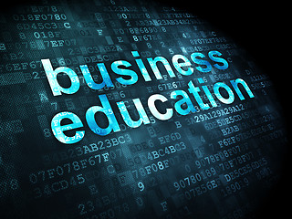Image showing business education on digital background