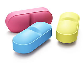 Image showing Tree color pills