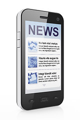 Image showing Digital news on smartphone screen