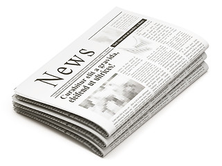 Image showing Newspapers stack