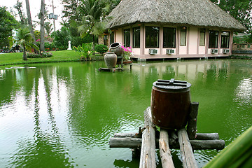 Image showing House beside the lake