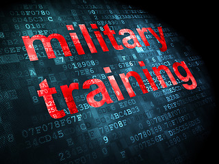 Image showing Education concept: military training on digital background