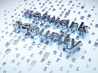 Image showing Safety concept: Silver Network Security on digital background