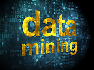 Image showing Information concept: data mining on digital background