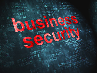 Image showing Privacy concept: Business Security on digital background