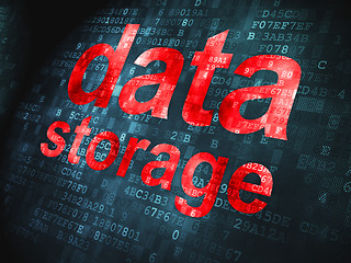 Image showing Information concept: Data Storage on digital background