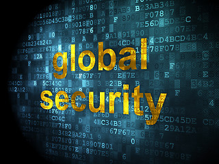 Image showing global security on digital background