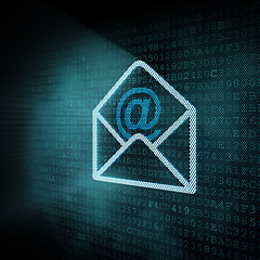 Image showing Pixeled mail envelop illustration