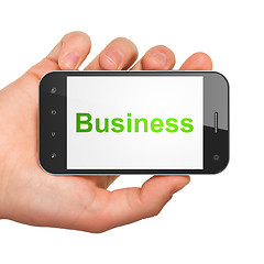 Image showing Business concept: smartphone with Business