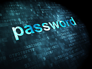 Image showing Information concept: password on digital background