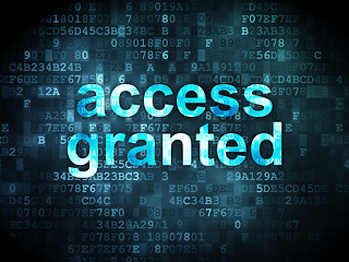 Image showing Information concept: access granted on digital background