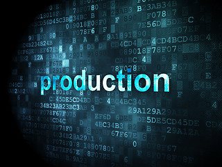 Image showing business concept: Production on digital background