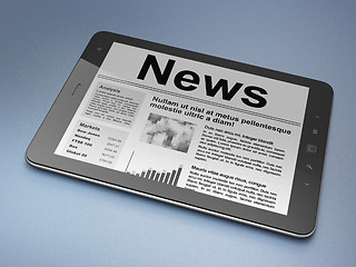 Image showing Digital news on tablet pc computer screen