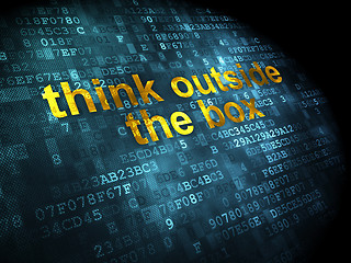Image showing Education concept: think outside the box on digital background