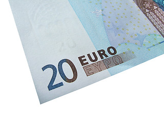 Image showing Twenty euro bill (detail)