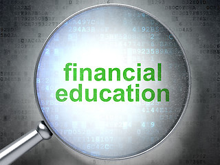 Image showing Words financial education on digital background