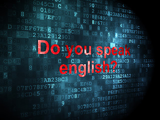 Image showing Education concept: Do you speak english? on digital background