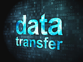 Image showing Information concept: Data Transfer on digital background