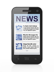Image showing Digital news on smartphone screen