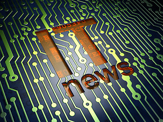 Image showing News concept: circuit board with word IT
