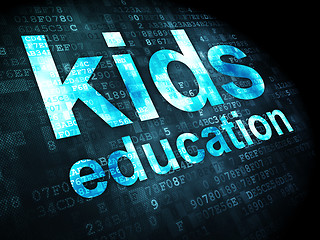Image showing kids education on digital background