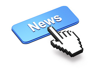 Image showing Hand-shaped mouse cursor press News  button