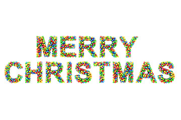 Image showing Colorful MERRY CHRISTMAS on white