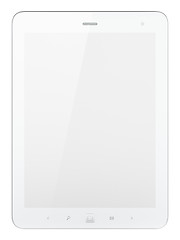 Image showing Beautiful white tablet pc on white background