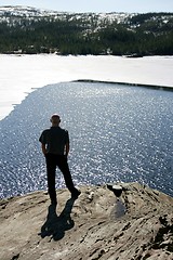 Image showing Man by a lake