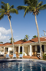 Image showing swimming pool at resort cabanas Big Corn Island Nicaragua Centra